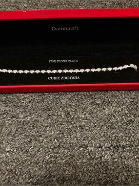 Craft Silver-Tone Cubic Zirconia Tennis Bracelet - White/Silver